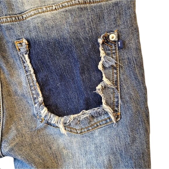 Pilcro Dark Wash The Heritage Boyfriend Distressed Jeans - Picture 5 of 8